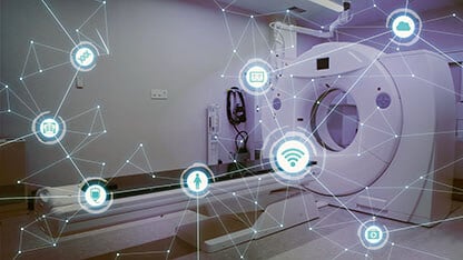 Medical technology and communication network concept